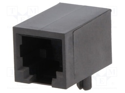 Socket; RJ12; PIN: 6; Layout: 6p6c; THT; on PCBs; angled