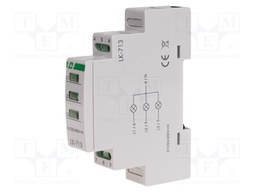 Module: voltage indicator; 3x230VAC; IP20; for DIN rail mounting