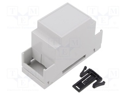 Enclosure: for DIN rail mounting; light grey; No.of mod: 2