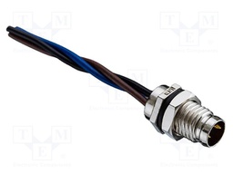 Connector: M8; male; PIN: 3; for panel mounting,front side nut