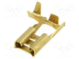 Terminal: flat; 6.3mm; 0.8mm; female; 0.5÷1mm2; crimped; for cable