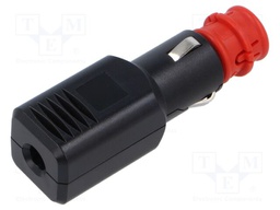 Cigarette lighter plug; screw terminal; Sup.volt: 12÷24VDC; 7.5A