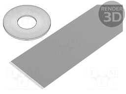 Wire: ribbon; 1.27mm; stranded; Cu; 50x26AWG; unshielded; PVC; grey