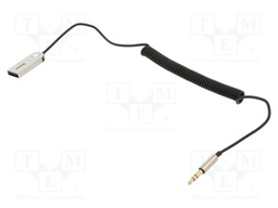 Cable; Bluetooth 5.0; Jack 3.5mm 3pin plug,USB A plug; 1.2m