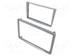 Radio mounting frame; Opel; 2 DIN; matt silver