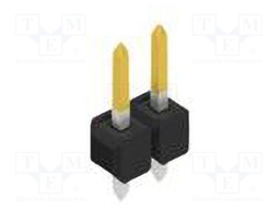 Connector: pin strips; pin header; male; PIN: 2; 2.54mm; THT; 1x2