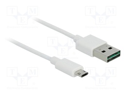 Cable; USB 2.0; gold-plated; 1m; white; 24AWG,32AWG; 480Mbps