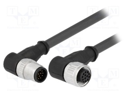 Cable: for sensors/automation; PIN: 12; M12-M12; 10m; plug; plug