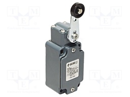 Limit switch; lever R 49mm, plastic roller Ø20mm; NO + NC; 10A