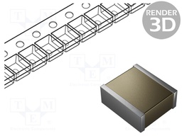 SMD Multilayer Ceramic Capacitor, 10000 pF, 500 V, 2225 [5664 Metric], ± 5%, C0G / NP0
