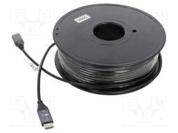 Cable; HDMI plug,both sides; PVC; Len: 50m; black; grey; Core: CCS