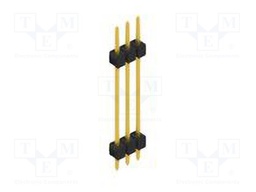 Connector: pin strips; pin header; male; PIN: 3; 2.54mm; THT; 1x3