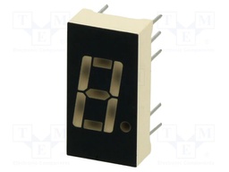 Display: LED; 7-segment; 10.16mm; No.char: 1; red; 5.6mcd; cathode