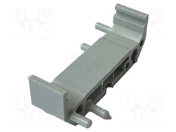 DIN rail mounting bracket; 43x11mm; Body: grey