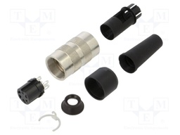 Connector: M16; female; for cable; IP40; plug; soldering; 250V; 6A