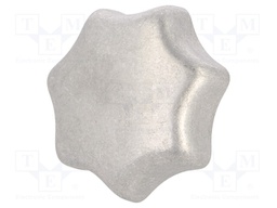 Knob; blind,with internal thread; Dia: 63mm; M12; aluminium