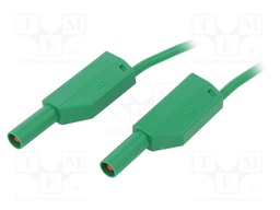 Test lead; PVC; 1m; green; 32A; Type: with 4mm axial socket