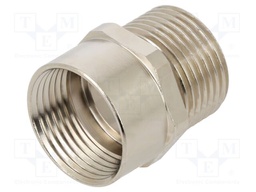 Thread adapter; Int.thread: PG13,5; Ext.thread: M20; brass