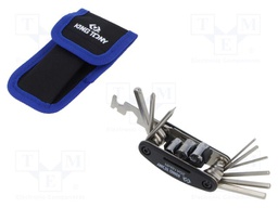 BIKE TOOL SET, HEX 2 - 6mm, SOCKETS 8 - 10mm, PH2, FLAT 5.0