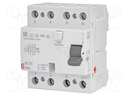 RCD breaker; Inom: 25A; Ires: 100mA; Poles: 4; 400V,415V; IP20; EFI