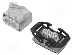 Connector: HDC; Type: with cable gland; Pitch: 57x27mm; 500V; 16A