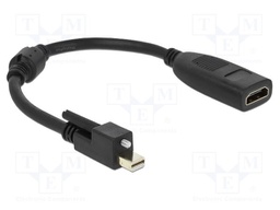 Adapter; HDMI socket,mini DisplayPort plug; Len: 0.25m; black
