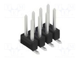 Connector: pin strips; pin header; male; PIN: 8; 2.54mm; SMT; 2x4