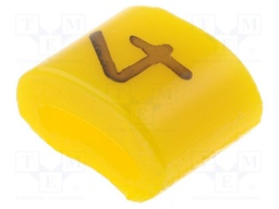 Markers for cables and wires; Label symbol: 4; 1.1÷2.5mm; H: 3mm