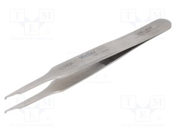 Tweezers; 115mm; Blades: curved; Blade tip shape: flat