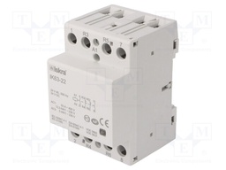 Contactor: 4-pole installation; NC x2 + NO x2; 24VAC; 24VDC; 63A
