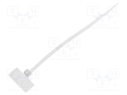 Cable tie; with label; L: 110mm; W: 2.5mm; polyamide; 80N; natural