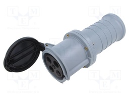 Connector: AC supply 3-phase; plug; female; straight; for cable