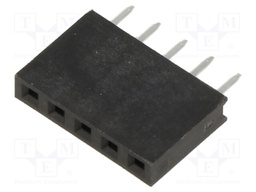 PCB Receptacle, Board-to-Board, 2.54 mm, 1 Rows, 5 Contacts, Through Hole Mount, M20 Series
