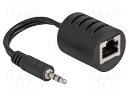 Adapter; Jack 3.5mm 3pin plug,RJ45 socket; PVC; Cat: 5