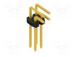Connector: pin strips; pin header; male; PIN: 4; 2mm; THT; 2x2; 100V