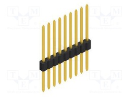 Connector: pin strips; pin header; male; PIN: 9; 1.27mm; THT; 1x9