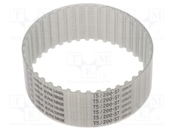 Timing belt; T5; W: 25mm; H: 2.2mm; Lw: 200mm; Tooth height: 1.2mm