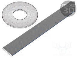 Wire: ribbon; 1.27mm; stranded; Cu; unshielded; PO; grey; 30.5m