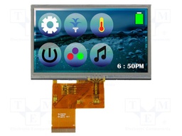 Display: TFT; 480x272; Illumin: LED; Window dimensions: 95x53.9mm