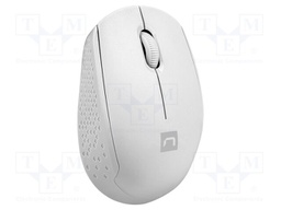 Optical mouse; white; USB A; wireless; No.of butt: 3; 10m