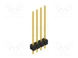 Connector: pin strips; pin header; male; PIN: 4; 2.54mm; THT; 1x4