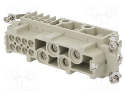 Connector: HDC; contact insert; female; DK; PIN: 12; 4+PE,8+PE; 400V