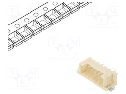 Socket; wire-wire/PCB; male; DF3; 2mm; PIN: 6; SMT; on PCBs; tinned