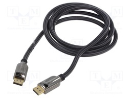 Cable; DisplayPort 1.4; DisplayPort plug,both sides; textile