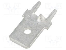 Terminal: flat; 6.4mm; 0.8mm; male; THT; brass; tinned; straight