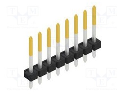 Connector: pin strips; pin header; male; PIN: 8; 2.54mm; THT; 1x8