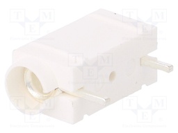 Socket; 4mm banana; 10A; 250VDC; white; silver plated; PCB; 23.3mm