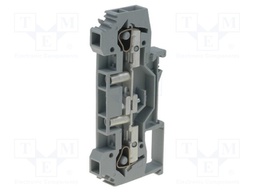 Splice terminal: rail; 0.2÷6mm2; ways: 1; terminals: 2; grey; TS35