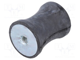Vibration damper; M8; Ø: 40mm; rubber; L: 50mm; H: 8mm; 682N; 55N/mm
