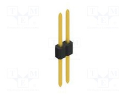 Connector: pin strips; pin header; male; PIN: 2; 1.27mm; THT; 1x2